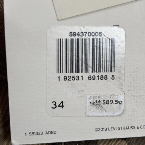 Levis Premium Lo-Ball Stack Jeans Men's 34 Camo Slim Taper Pants 59437-0005 - Picture 14 of 16